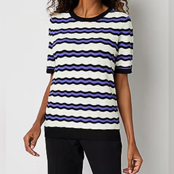 Liz Claiborne Womens Crew Neck Elbow Sleeve  Sweater Size XXL - Picture 1 of 6